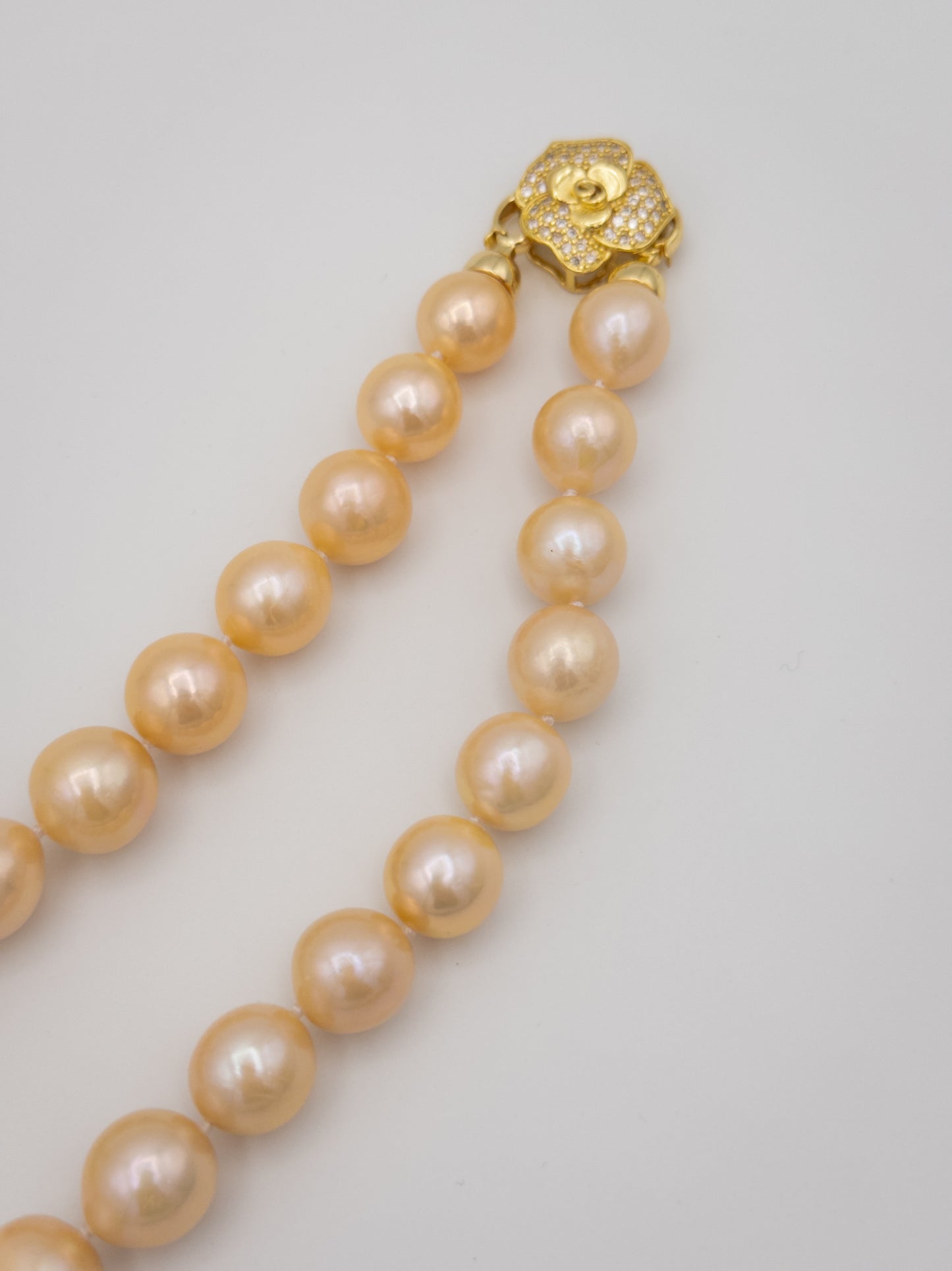 11-12mm Round Natural Champagne Pearl Necklace