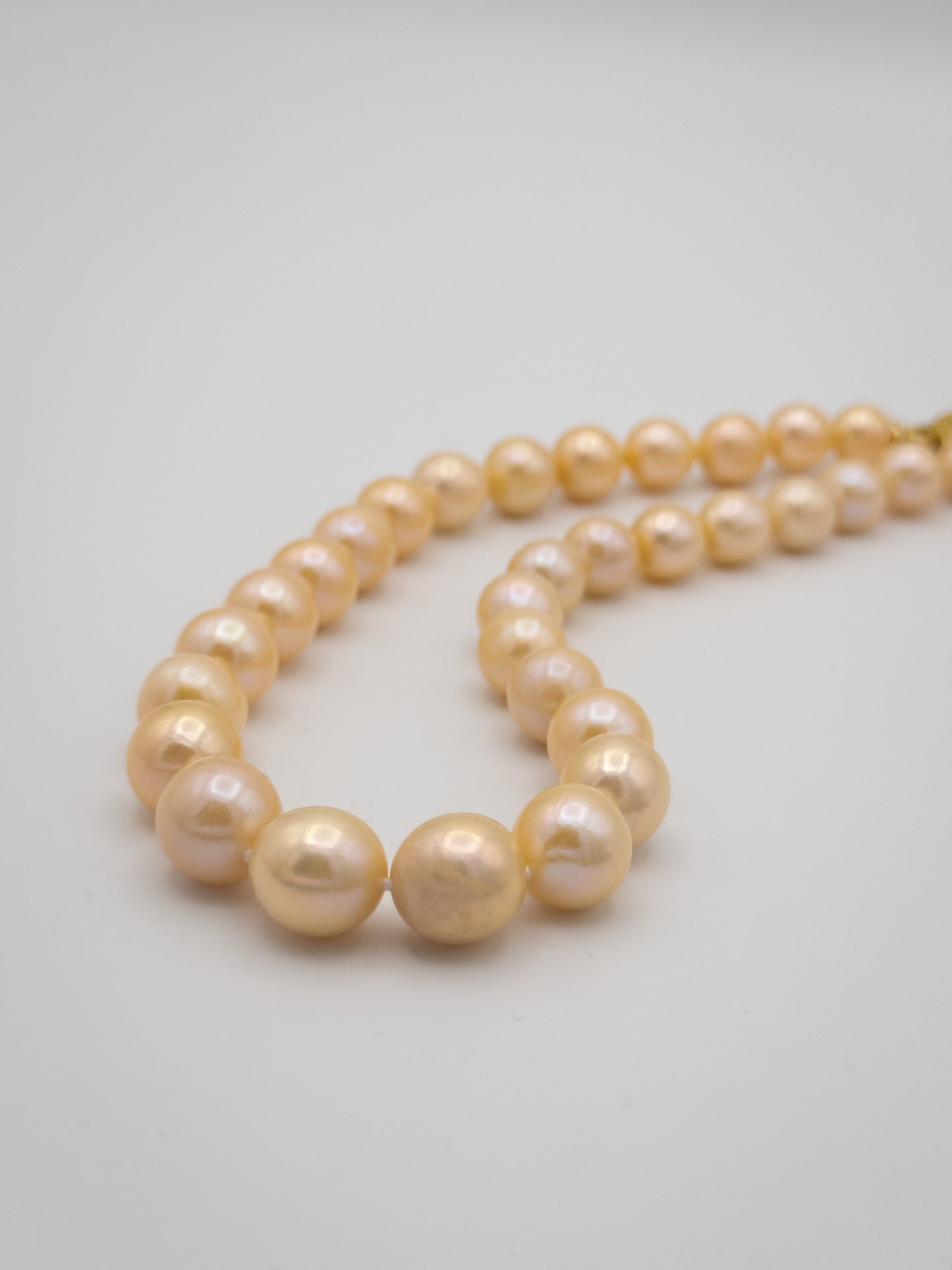 11-12mm Round Natural Champagne Pearl Necklace