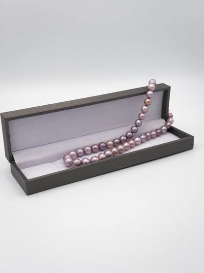 9-10.5mm Round Natural Purple Pearl Necklace