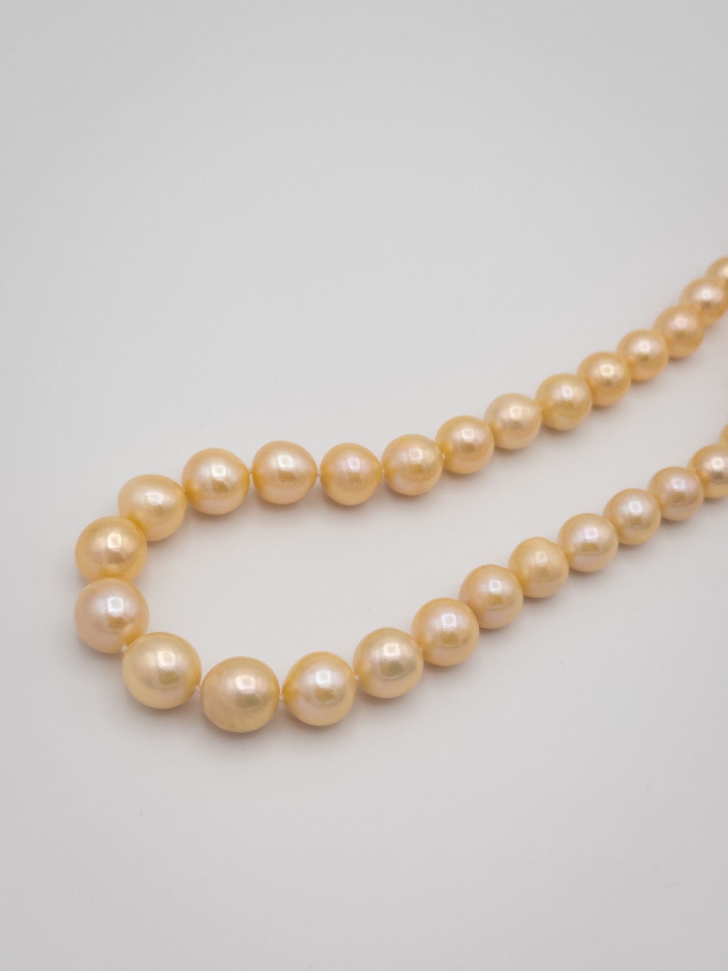 11-12mm Round Natural Champagne Pearl Necklace