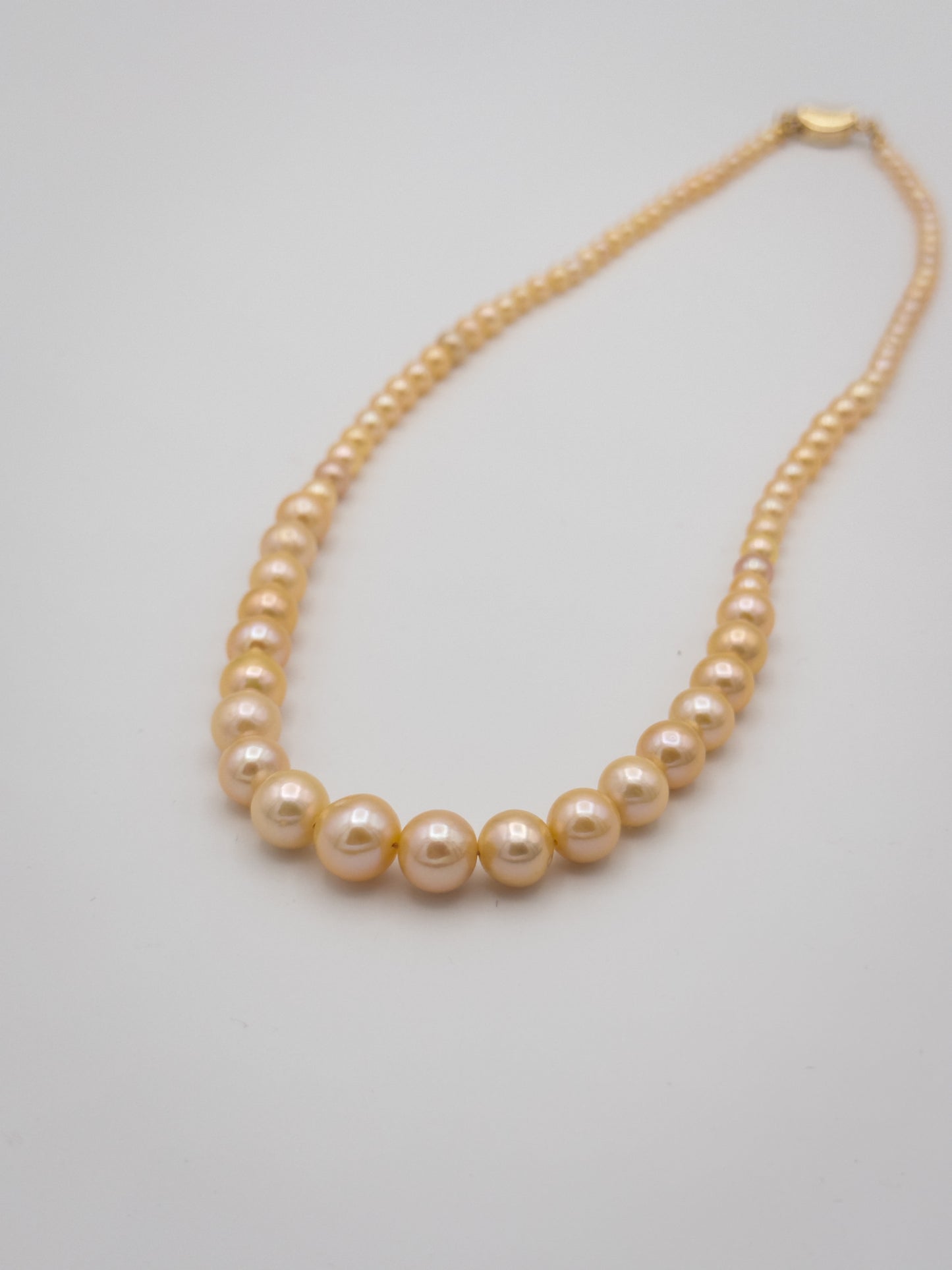 4-9.5mm Round Graduated Natural Champagne Pearl Necklace