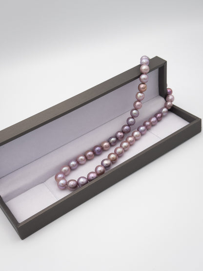 9-10.5mm Round Natural Purple Pearl Necklace