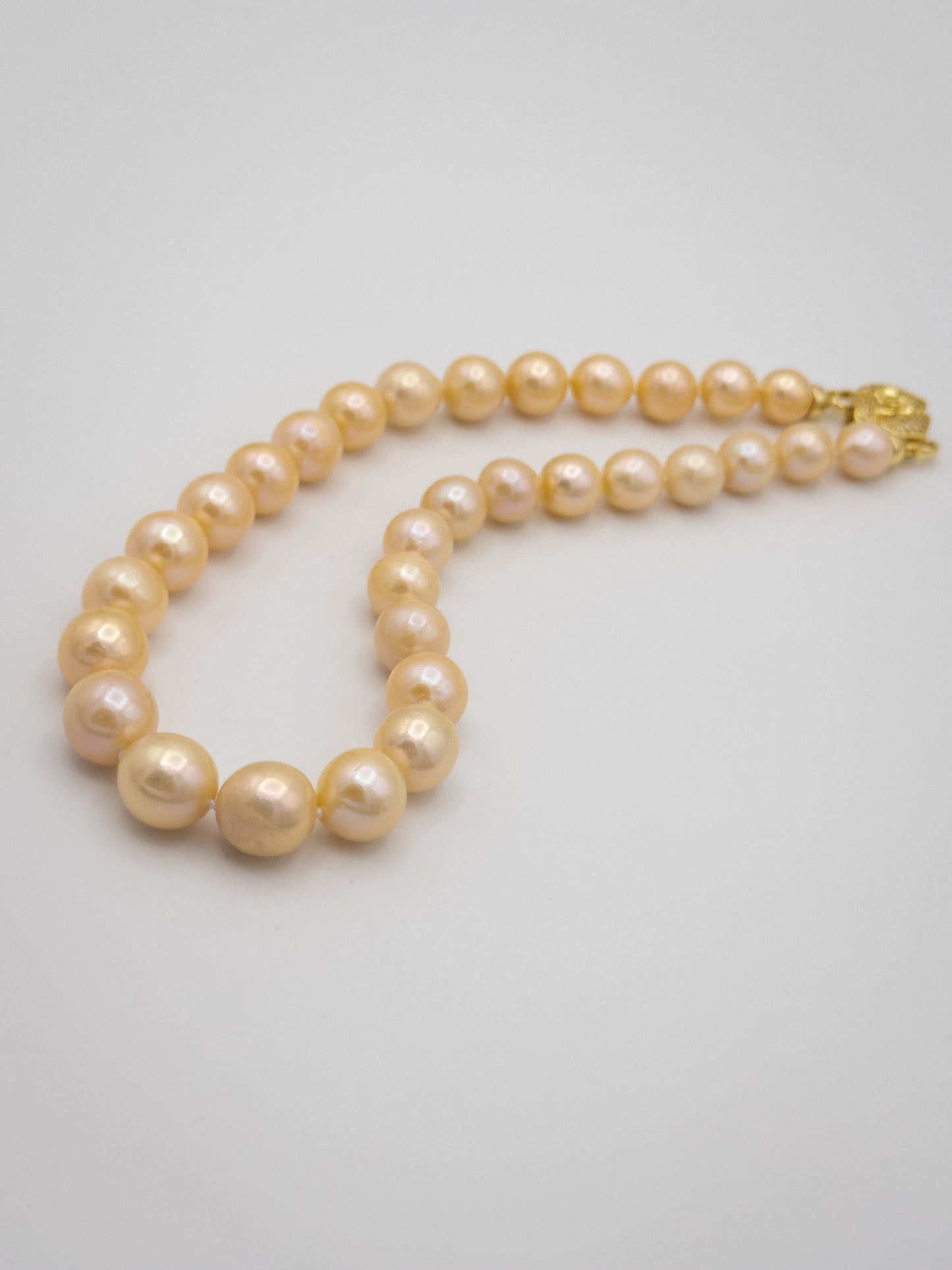 11-12mm Round Natural Champagne Pearl Necklace