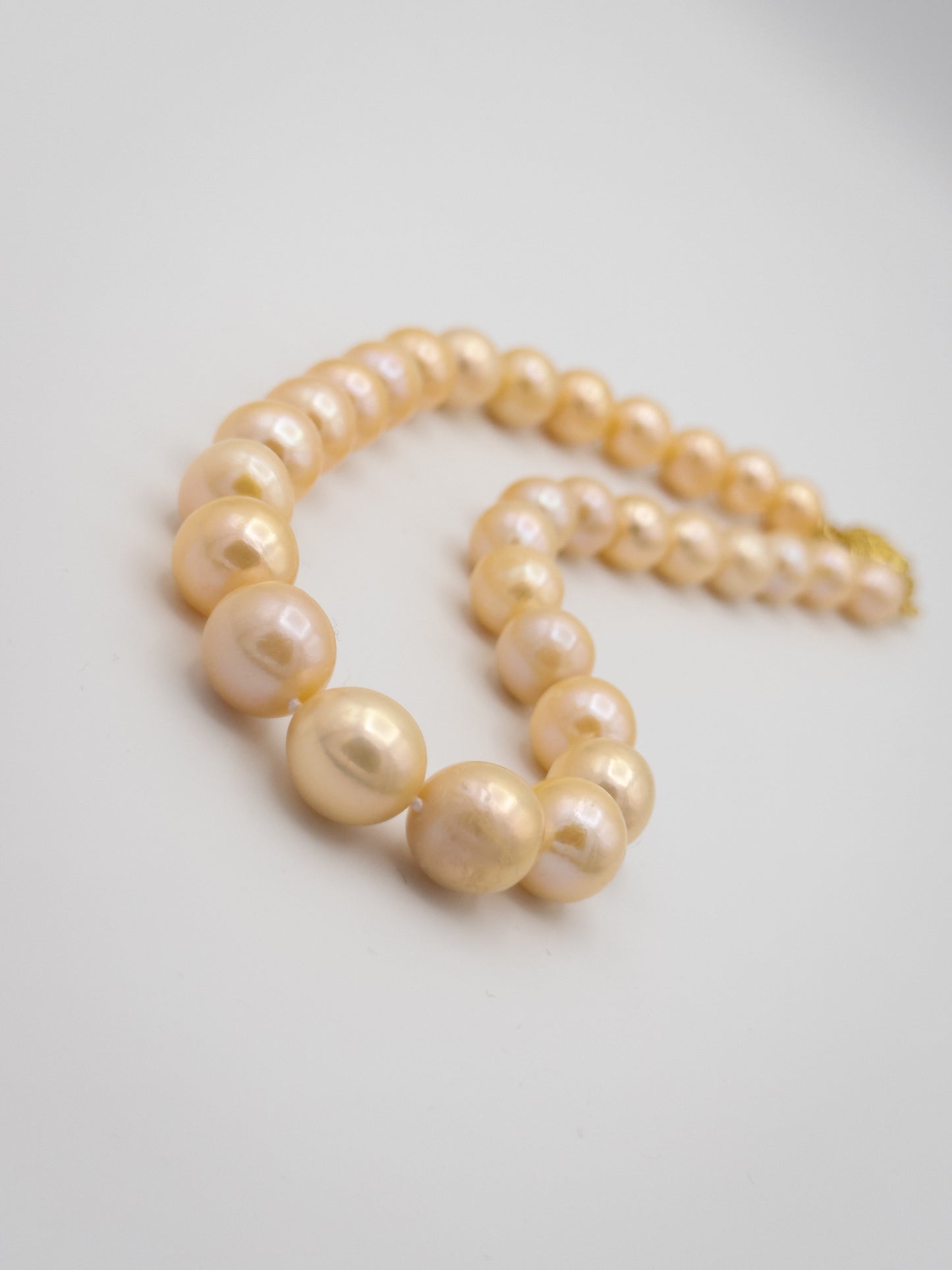 11-12mm Round Natural Champagne Pearl Necklace